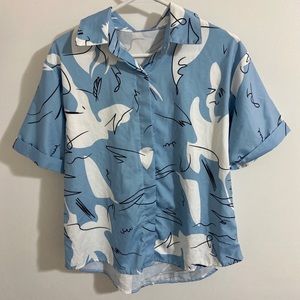 **SOLD** Graphic Button Up Shirt